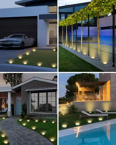 btfarm ▫️ 8 unidades de luzes LED solares para exterior, para jardim e solo, 8 luzes LED solares 4