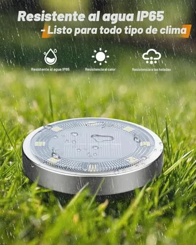 btfarm ▫️ 8 unidades de luzes LED solares para exterior, para jardim e solo, 8 luzes LED solares 5