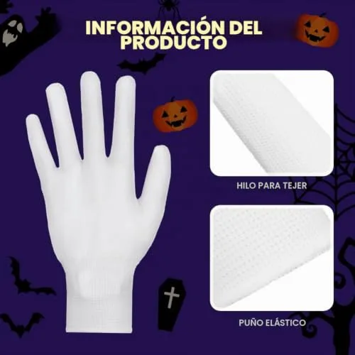 OFFCUP ▫️ Luvas com iluminação LED e 6 modos de luz fluorescente LED para dançar no Carnaval, concertos e festas de Halloween 3