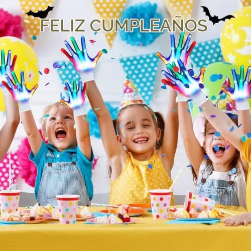 OFFCUP ▫️ Luvas com iluminação LED e 6 modos de luz fluorescente LED para dançar no Carnaval, concertos e festas de Halloween 7