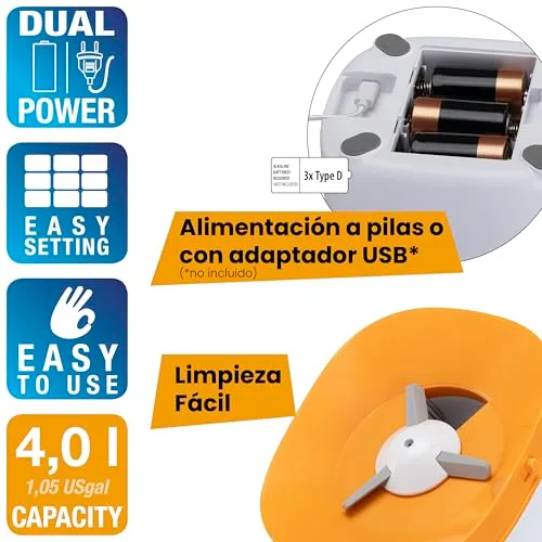 Ferplast ▫️ Risto Pet Distribuidor Automático de Comida para Cães e Gatos, Programável, Capacidade de 4 L, Dupla Potência, 6 Refeições por Dia, Ecrã Retroiluminado, Comedouro em Aço Inoxidável 4