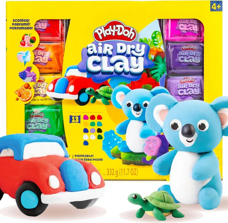 Play-Doh ▫️ Argila de secagem ao ar, gama de fragrâncias, argila de secagem ao ar para crianças, massa de modelar para crianças, presente de artes e ofícios, materiais para trabalhos manuais, moldes e argila de