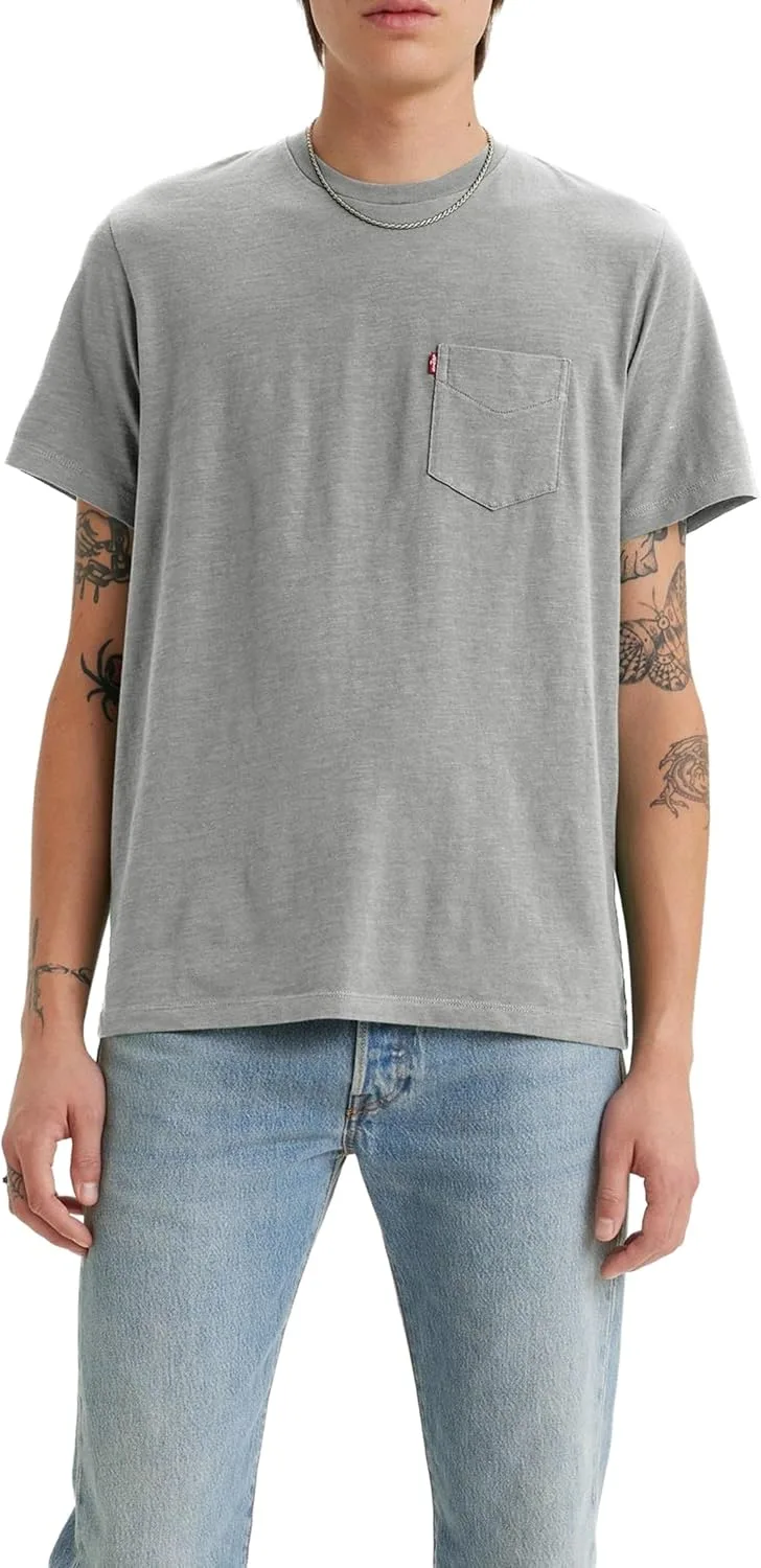 Levi's ▫️ T-shirt de manga curta com bolso clássico para homem