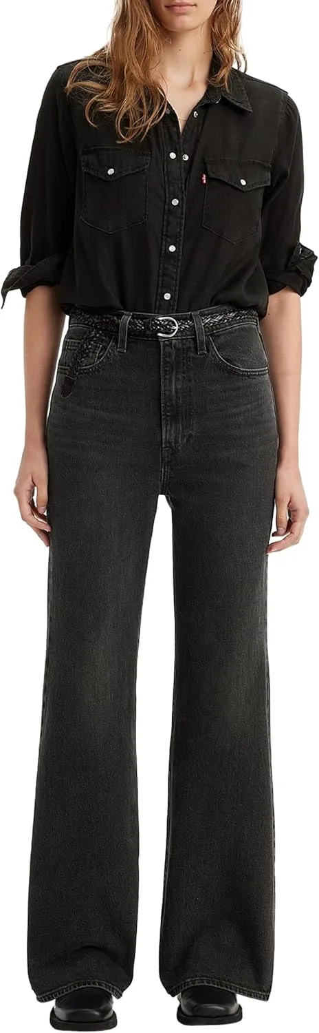 Levi's ▫️ Calças de ganga Ribcage com pernas largas - Calças de ganga para mulher