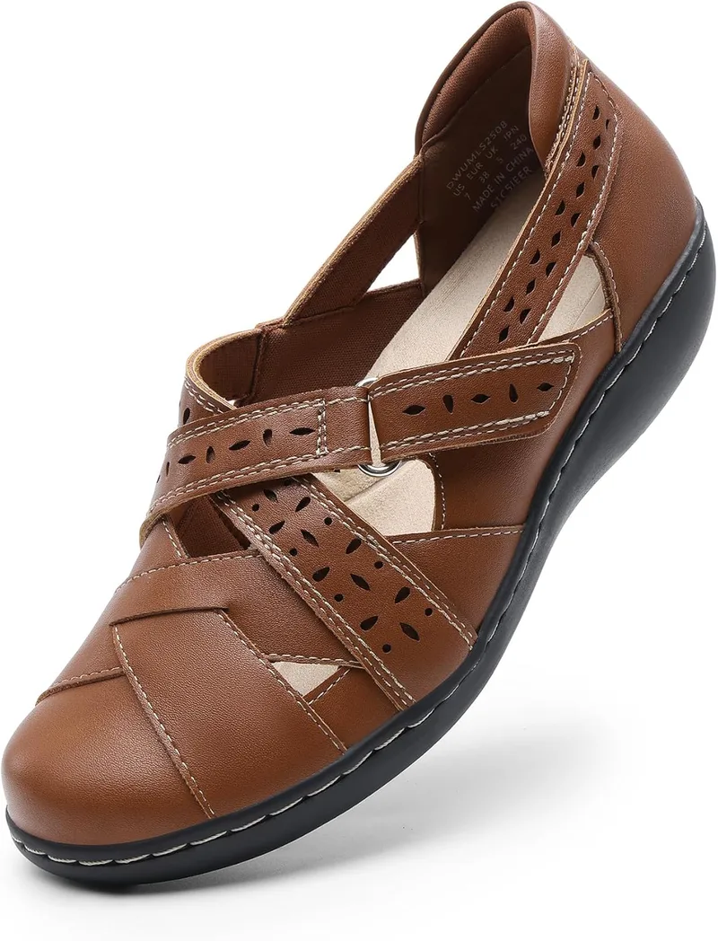 DREAM PAIRS ▫️ Sapatos rasos de verão, sandálias para mulher, estilo Mary Jane