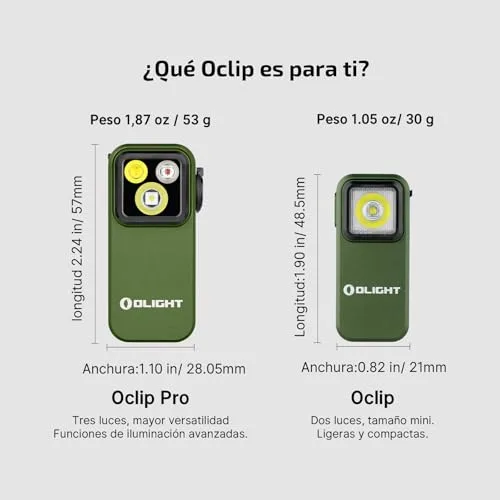 OLIGHT ▫️ Oclip Pro Mini Lanterna com Clipe EDC Recarregável 500 LM 120 m 6