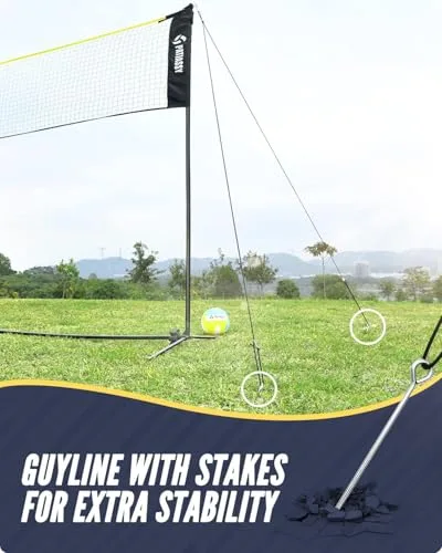 Patiassy ▫️ Rede de badminton e voleibol de 5,2 m com barras, altura ajustável 3