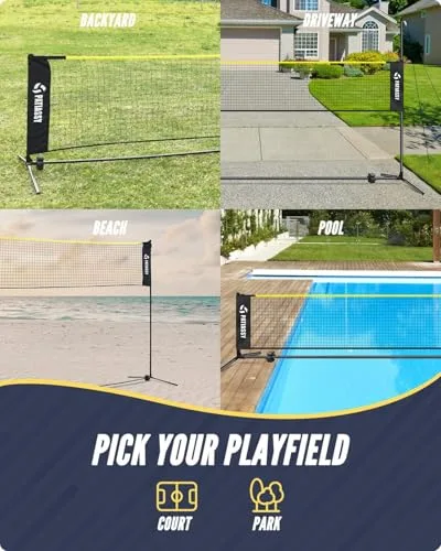 Patiassy ▫️ Rede de badminton e voleibol de 5,2 m com barras, altura ajustável 5