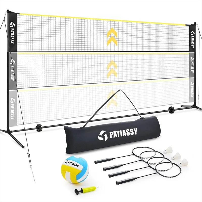 Patiassy ▫️ Rede de badminton e voleibol de 5,2 m com barras, altura ajustável