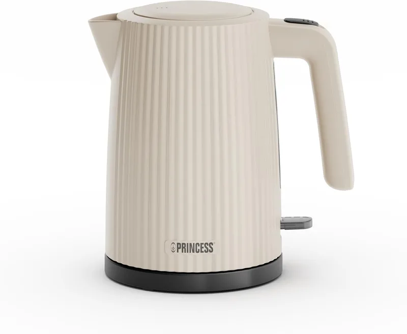 Princess ▫️ Chaleira elétrica Wave, 1,7 L, sem fios a 360°, 2200 W, sem BPA, proteção contra funcionamento a seco e sobreaquecimento, indicador de nível de água, filtro removível, desligamento automático, cabo de 0,7 m, 236048