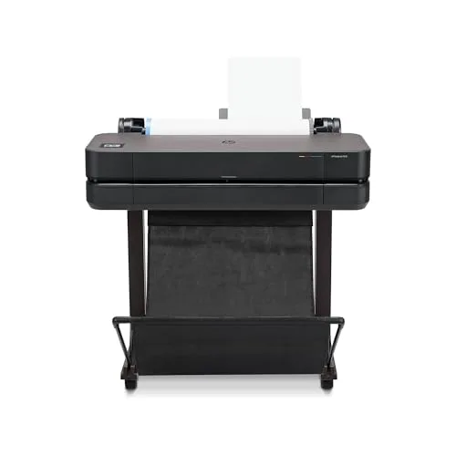 HP ▫️ DesignJet T630, 61 cm (5HB09D), Impressora de grande formato, plotter, padrão A4-A1, 76 impressões A1/h, Wi-Fi, Ethernet, USB, 2400 x 1200 dpi, metal reciclado, edição 2025, garantia de 1 ano, Click, preto 2