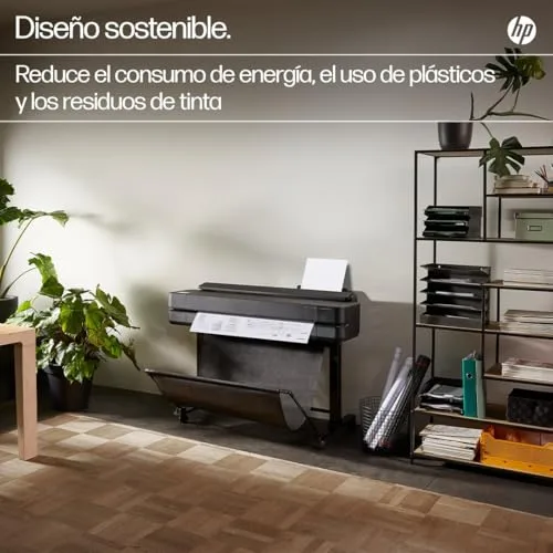 HP ▫️ DesignJet T630, 61 cm (5HB09D), Impressora de grande formato, plotter, padrão A4-A1, 76 impressões A1/h, Wi-Fi, Ethernet, USB, 2400 x 1200 dpi, metal reciclado, edição 2025, garantia de 1 ano, Click, preto 5
