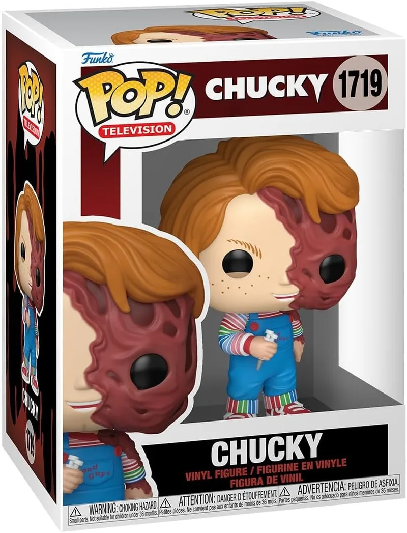 Funko ▫️ Pop! TV: Chucky - Melted Chucky | Produtos oficiais de terror - Figura de vinil colecionável para decoração - Presente geek de aniversário