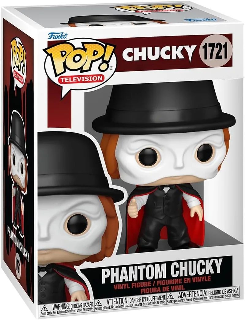 Funko ▫️ Pop! TV: Chucky - (TV) - Phantom Chucky - Figura de Vinil Colecionável - Ideia para Prenda - Mercadoria Oficial - Brinquedos para Adultos e Crianças - Fãs de Cinema