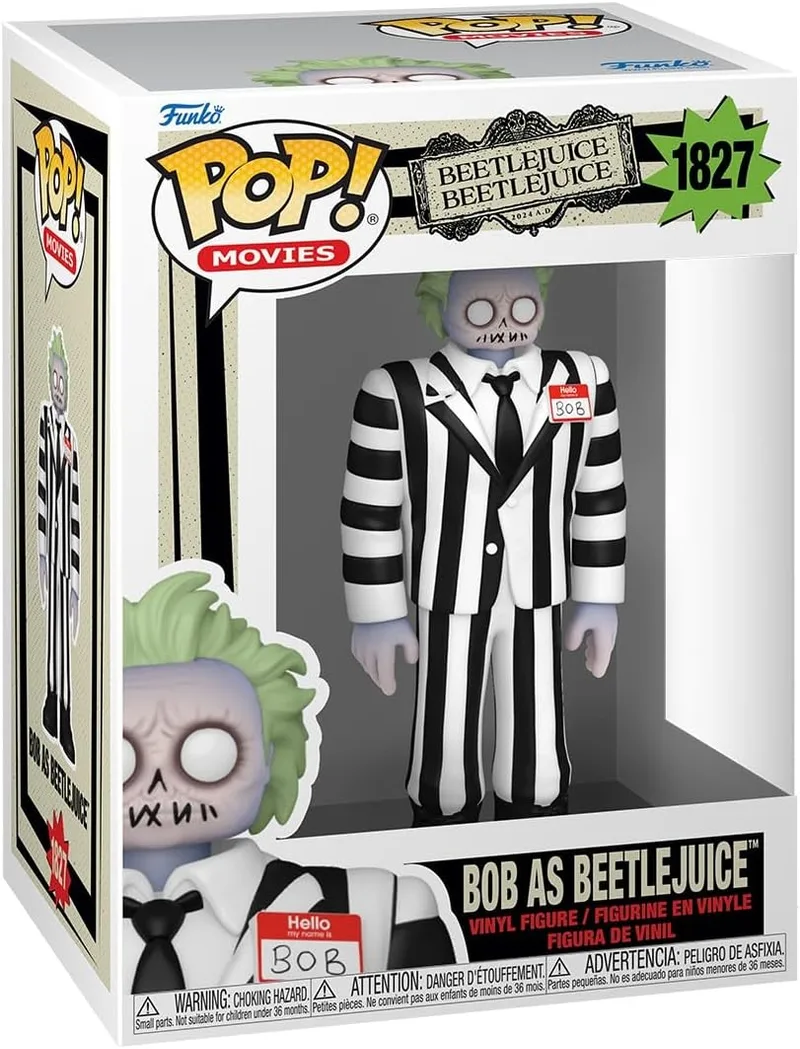 Funko ▫️ Pop! Movies: Beetlejuice 2 - Bob As Beetlejuice - Figura de Vinil Colecionável - Ideia para Prenda - Mercadoria Oficial - Brinquedos para Crianças e Adultos - Fãs de Filmes - Estatueta Colecionável