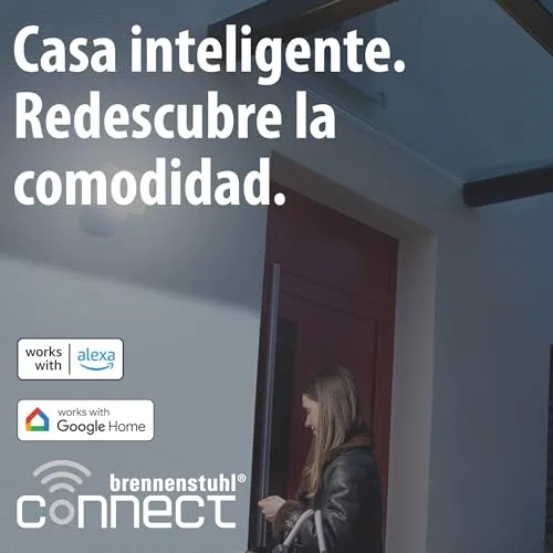 Brennenstuhl ▫️ Connect WiFi Foco LED WF 2051 P (24 W, 2800 lm, IP54, várias funções de iluminação ajustáveis através da aplicação, foco de exterior para montagem na parede com detetor de movimento) 2