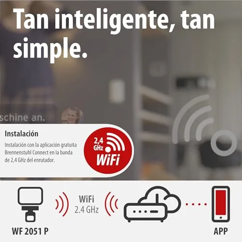 Brennenstuhl ▫️ Connect WiFi Foco LED WF 2051 P (24 W, 2800 lm, IP54, várias funções de iluminação ajustáveis através da aplicação, foco de exterior para montagem na parede com detetor de movimento) 4