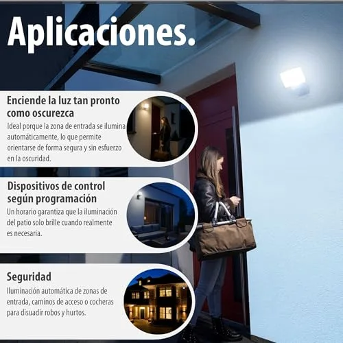 Brennenstuhl ▫️ Connect WiFi Foco LED WF 2051 P (24 W, 2800 lm, IP54, várias funções de iluminação ajustáveis através da aplicação, foco de exterior para montagem na parede com detetor de movimento) 6