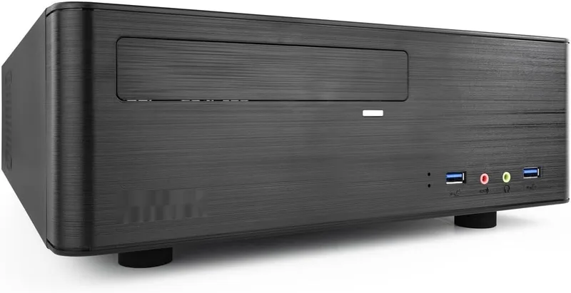 Blendend ▫️ Caixa MATX fina, com fonte de alimentação de 500 W, leitor de cartões, ideal para montagens compactas e otimização do espaço do sistema.