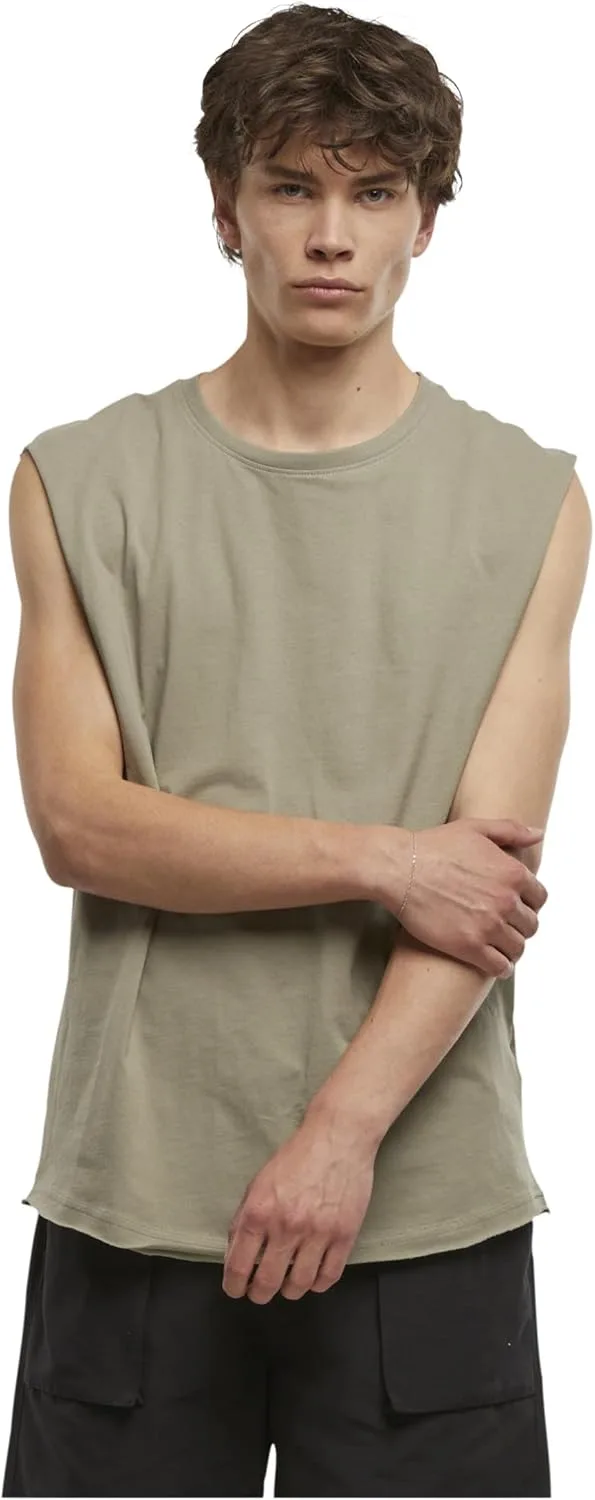 Urban Classics ▫️ Camiseta sem mangas Open Edge para homem, preta, corte regular