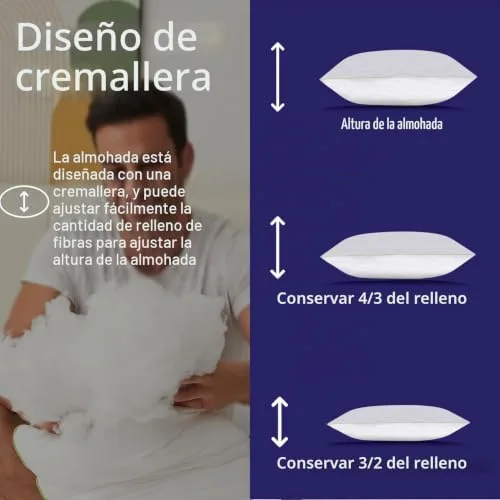 HKYLRAN ▫️ Roupa de cama - Conjunto de 2 almofadas para dormir (40 x 80 cm, respiráveis) 5