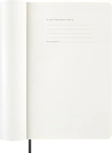 Moleskine ▫️ Agenda Semanal Agenda Semanal 2026 – 12 meses com espaço para notas, com capa mole e fecho elástico, formato grande 13 x 21 cm, cor preta 4