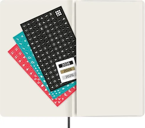 Moleskine ▫️ Agenda Semanal Agenda Semanal 2026 – 12 meses com espaço para notas, com capa mole e fecho elástico, formato grande 13 x 21 cm, cor preta 7