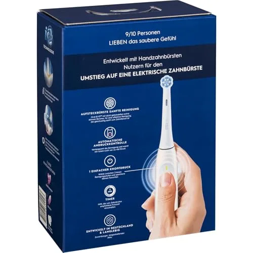 Oral-B ▫️ iO Series 2 - Escova de dentes elétrica, 1 escova, 3 modos de escovagem para cuidados dentários, tecnologia magnética, estojo de viagem, design em castanho e rosa suave 2