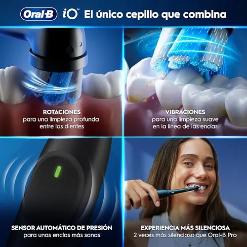 Oral-B ▫️ Escova de dentes elétrica iO 2 com 1 cabeça de escovagem, Preto Noturno 4