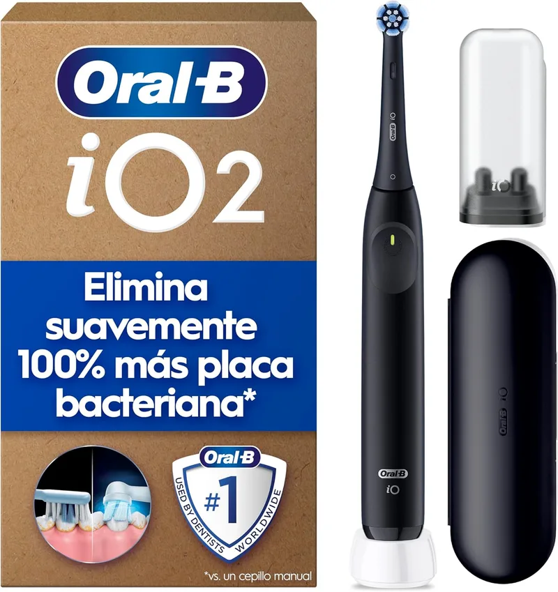Oral-B ▫️ Escova de dentes elétrica iO 2 com 1 cabeça de escovagem, Preto Noturno