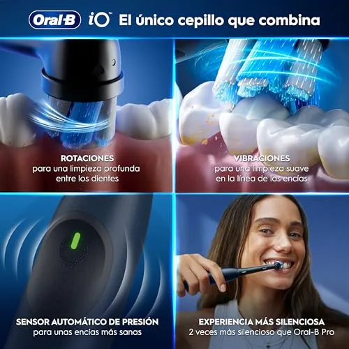 Oral-B ▫️ Escova de dentes elétrica iO 2 com 1 cabeça de escovagem, azul-marinho 4