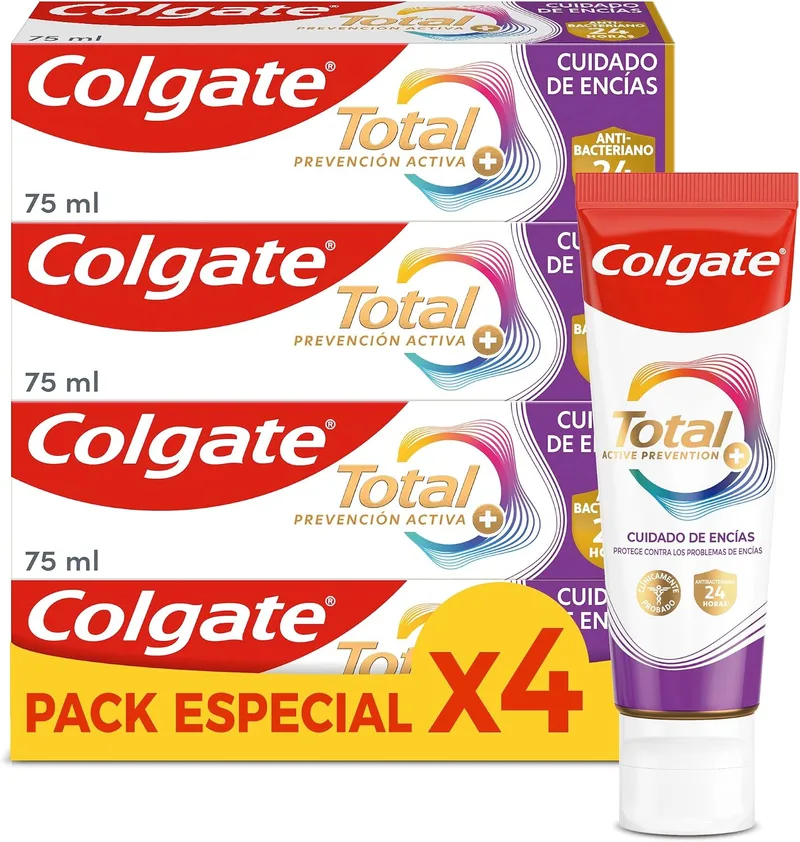Colgate ▫️ Total Prevenção Ativa Cuidado das Gengivas 4x75 ml