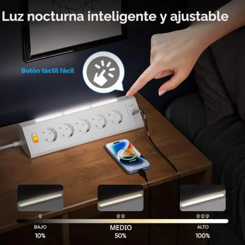 AUOPLUS ▫️ Multitomas com USB, com 5 tomadas elétricas e 4 portas USB 6