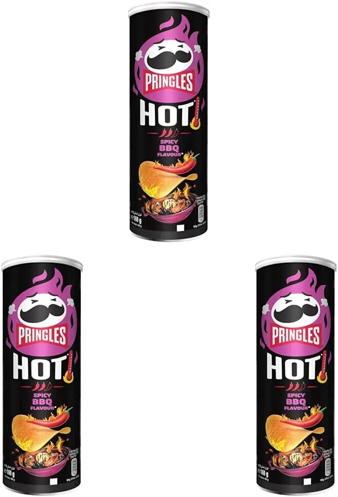 Pringles ▫️ Hot Smokin BBQ Ribs 160g (Embalagem de 3)
