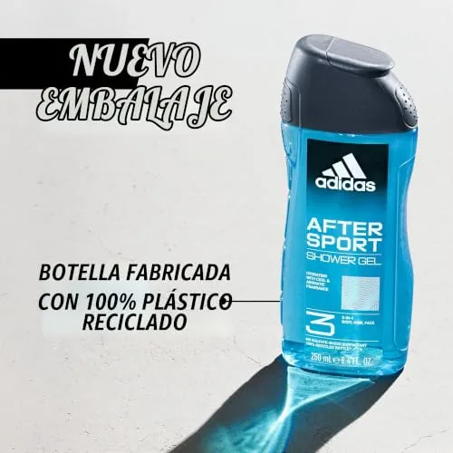adidas ▫️ After Sport Shower Gel, gel de banho 250 ml (embalagem de 3) 3