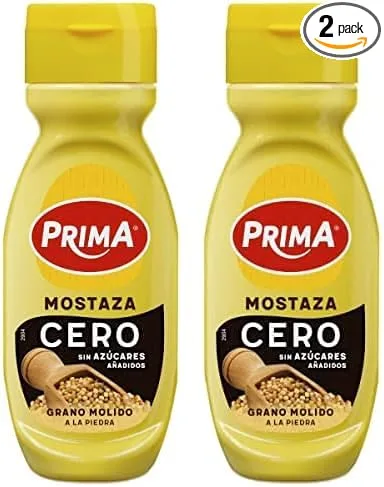 PRIMA ▫️ Mostarda Zero, o mesmo sabor sem açúcares adicionados. 265 g (Embalagem de 2)