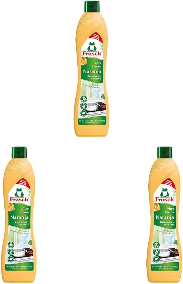 Frosch ▫️ Nova Fórmula Melhorada, Desengorduramento e Polimento Profundo, Fragrância de Laranja - 500 ml (Embalagem de 3)