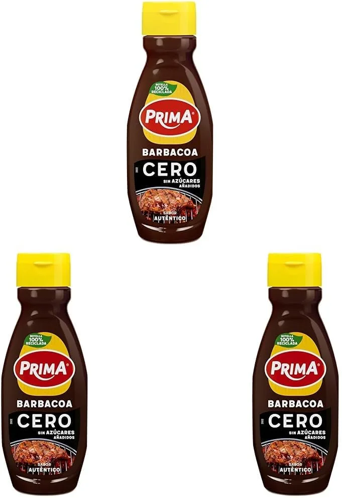PRIMA ▫️ Molho Barbecue sem adição de açúcares. 510 g (Embalagem de 3)