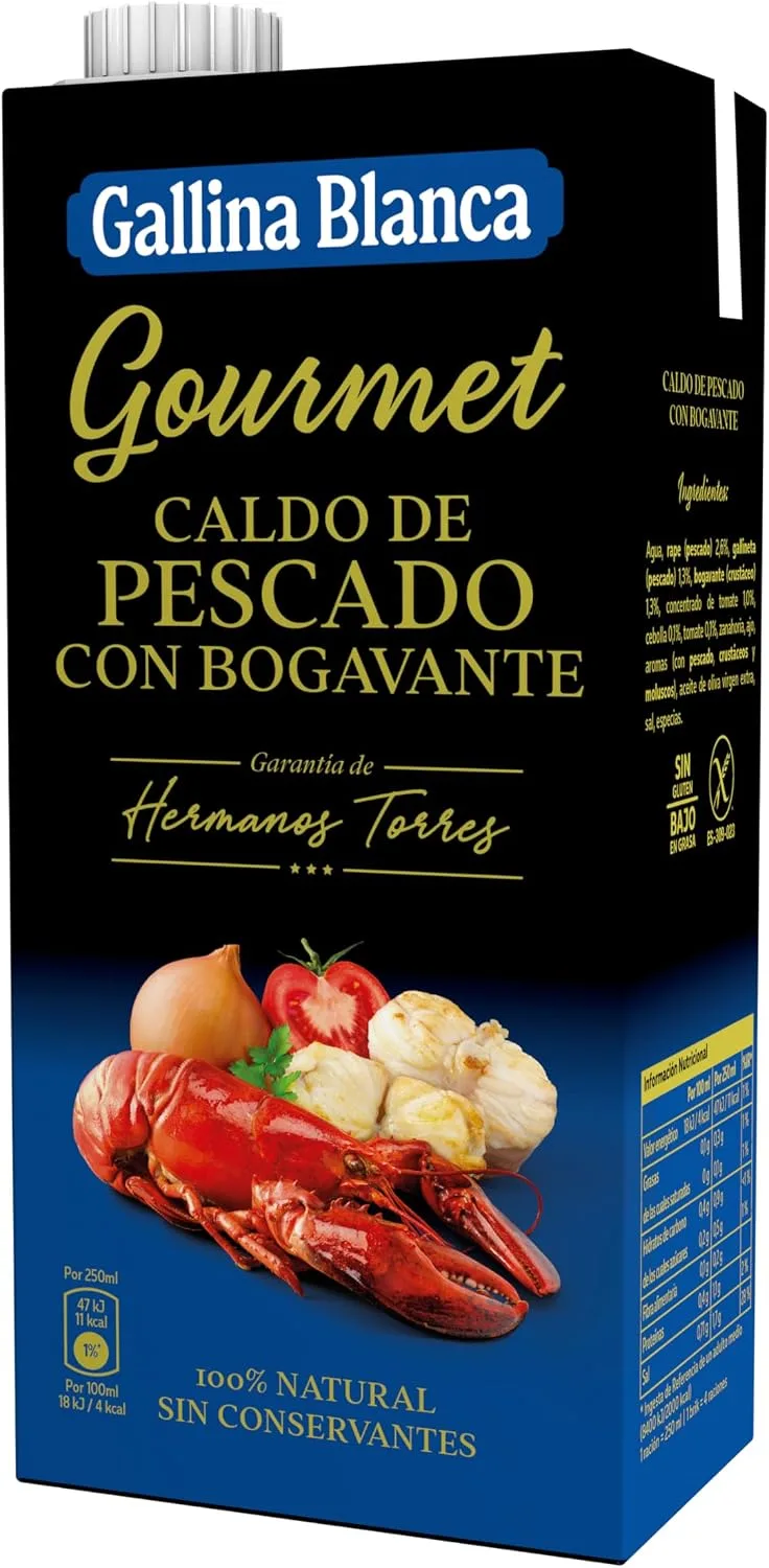 Gallina Blanca ▫️ Caldo Gourmet de Peixe com Lagosta, 100% Natural, 1 L