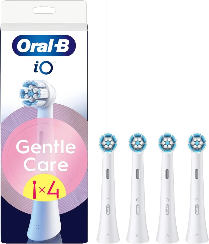 Oral-B ▫️ iO Gentle Care - Cabeças de escova de substituição originais, brancas, embalagem de 4