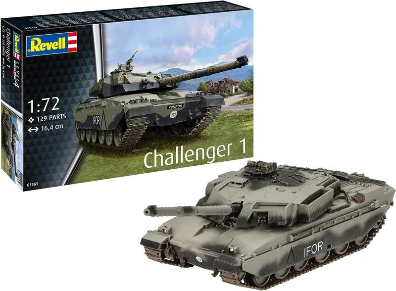 Revell ▫️ 03365 Challenger 1, escala 1:72, kit de modelo em plástico por montar/por pintar