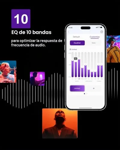 ULTIMEA ▫️ Barra de Som de 7.1 canais para TV, Sistema de Som Surround para Cinema em Casa, 4 altifalantes surround, subwoofer de 4", controlo por aplicação, equalizador ajustável, Bluetooth 5.3, Aura A40 4