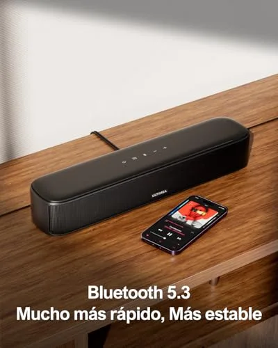 ULTIMEA ▫️ Barra de Som de 7.1 canais para TV, Sistema de Som Surround para Cinema em Casa, 4 altifalantes surround, subwoofer de 4", controlo por aplicação, equalizador ajustável, Bluetooth 5.3, Aura A40 6