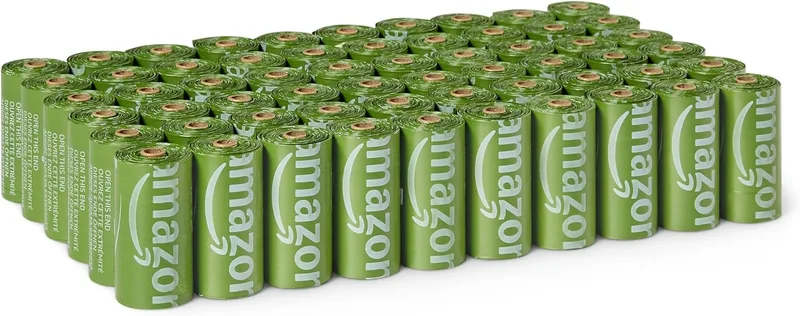 Amazon Basics ▫️ Sacos de lixo reciclados para cães sem dispensador, sem perfume, 900 sacos (60 pacotes de 15 sacos)