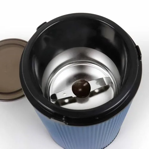 Jata ▫️ JEML1150 - Moedor de café elétrico de 150 W, moedor para café, especiarias e sementes, lâminas em aço inoxidável, recipiente com capacidade para 55 g, tampa transparente, design compacto 4