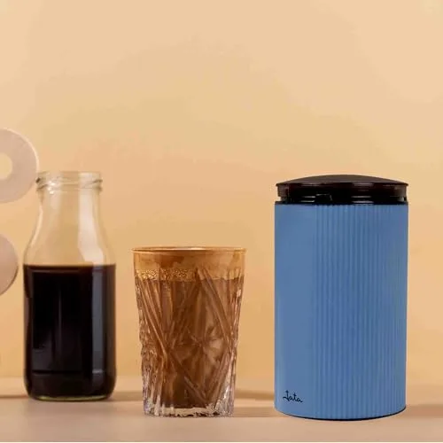 Jata ▫️ JEML1150 - Moedor de café elétrico de 150 W, moedor para café, especiarias e sementes, lâminas em aço inoxidável, recipiente com capacidade para 55 g, tampa transparente, design compacto 6