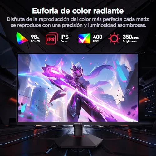 KOORUI ▫️ Monitor de jogos de 27 polegadas, HDR400, IPS, QHD, 320 Hz, modelo G2721E 5