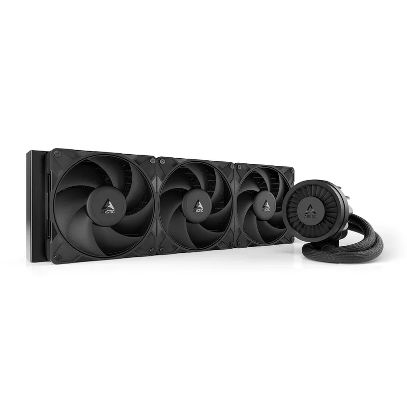 ARCTIC ▫️ Liquid Freezer III Pro 420 - Sistema de refrigeração AIO para CPU, 3 x 140 mm de refrigeração a água, radiador de 38 mm, bomba PWM, ventoinha VRM, compatível com AMD AM5/AM4 e Intel LGA1851/1700, placa de contacto - Preto