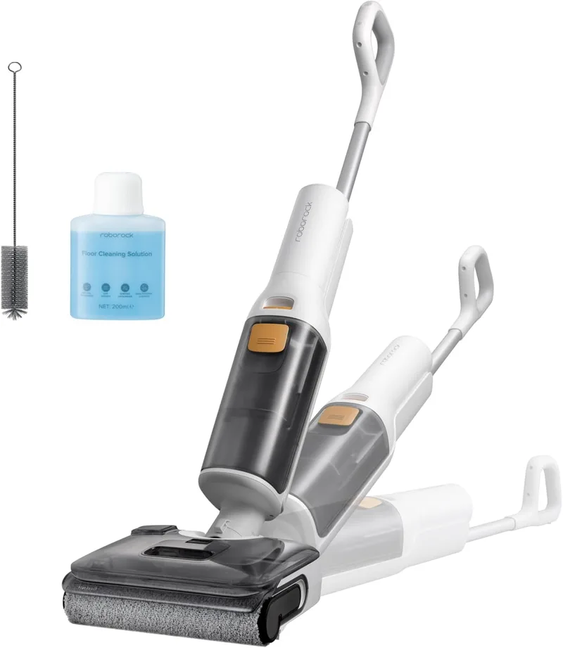 roborock ▫️ F25 GT Aspirador a seco e a húmido, aspirador-esfregona sem fio de 20 000 Pa, autolimpeza a 90 °C e secagem, Limpeza de bordas, design plano de 180°, compacta (12,5 cm), leve