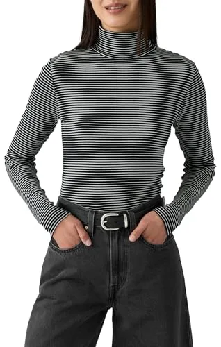 Levi's ▫️ Camisola de gola alta Dreamy, cor bordô, para mulher 5